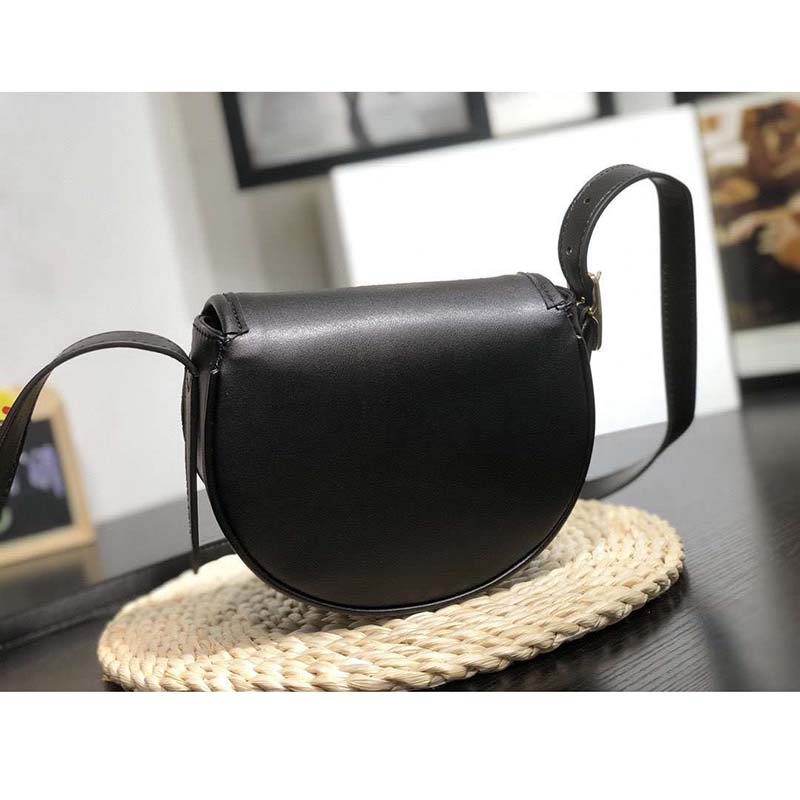 Louis Vuitton LV Women Tambourin Handbag in Smooth Calf Leather-Black