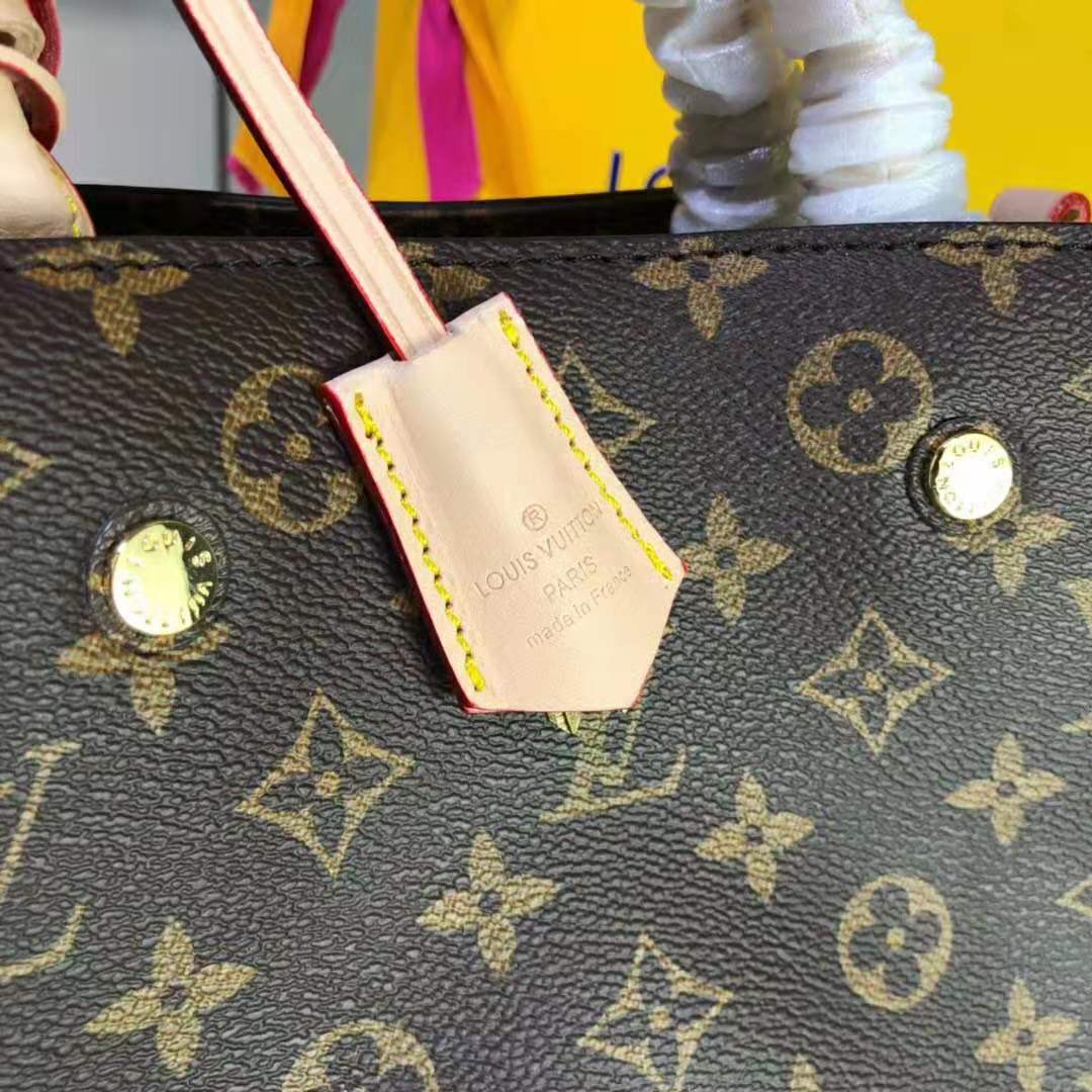 Louis Vuitton LV Women Montaigne MM in Iconic Monogram Canvas-Brown