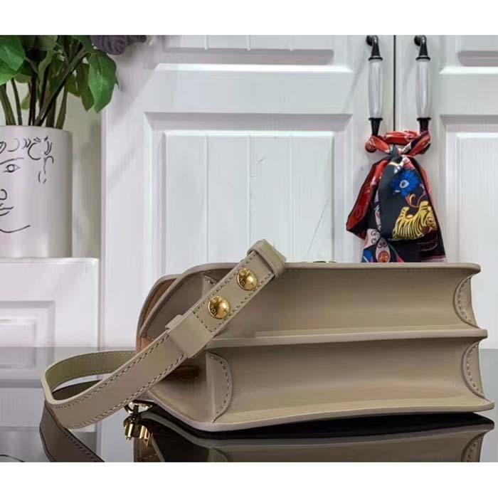 Louis Vuitton LV Women Mini Dauphine Handbag Poivre Brown Epi Grained Cowhide Leather