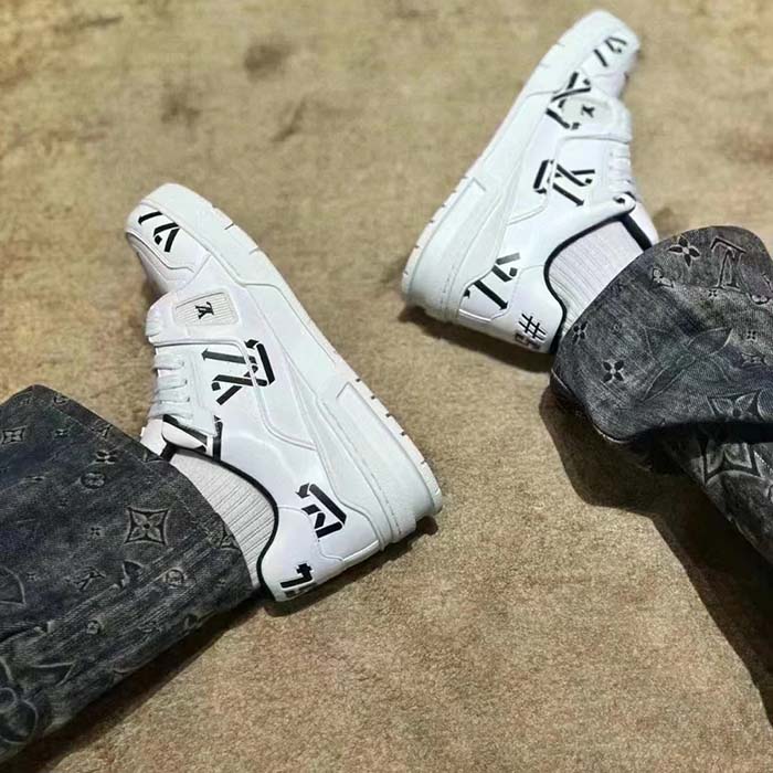 Louis Vuitton Unisex LV Trainer Sneaker Black Mix Sustainable Materials Recycled Polyester