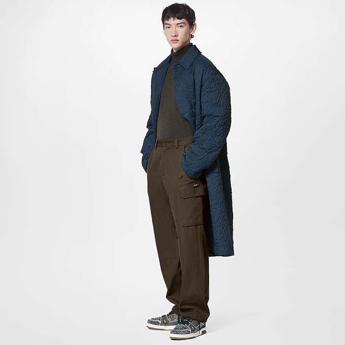 Louis Vuitton LV Unisex Trainer Sneaker Khaki Green Strass Rubber Monogram Flowers