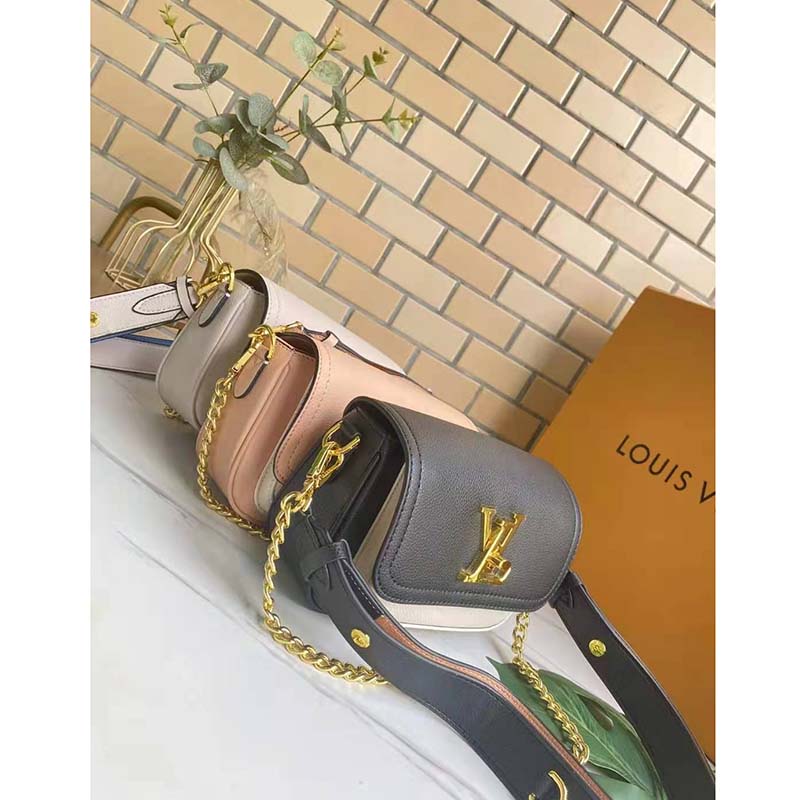 Louis Vuitton LV Women Lockme Tender Black Grained Calf Leather