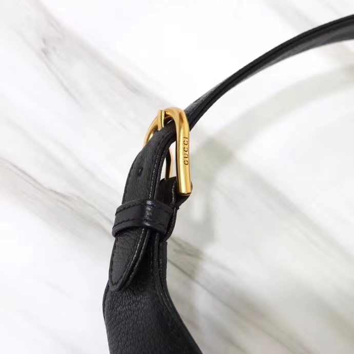 Gucci Women GG Aphrodite Large Shoulder Bag Black Soft Leather