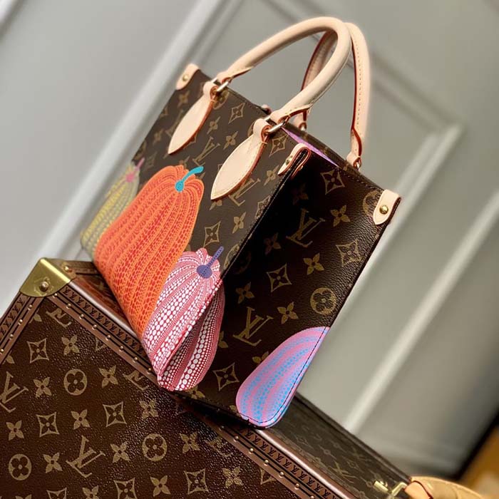 Louis Vuitton LV Women LV x YK OnTheGo PM​ Monogram Coated Canvas Pumpkin Print