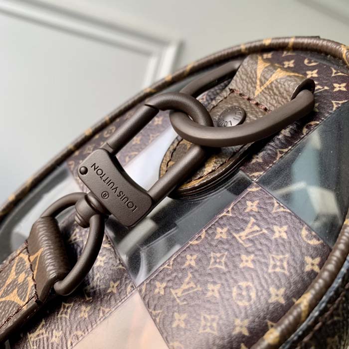 Louis Vuitton LV Unisex Keepall Bandoulière 25 Monogram Chess Coated Canvas PVC