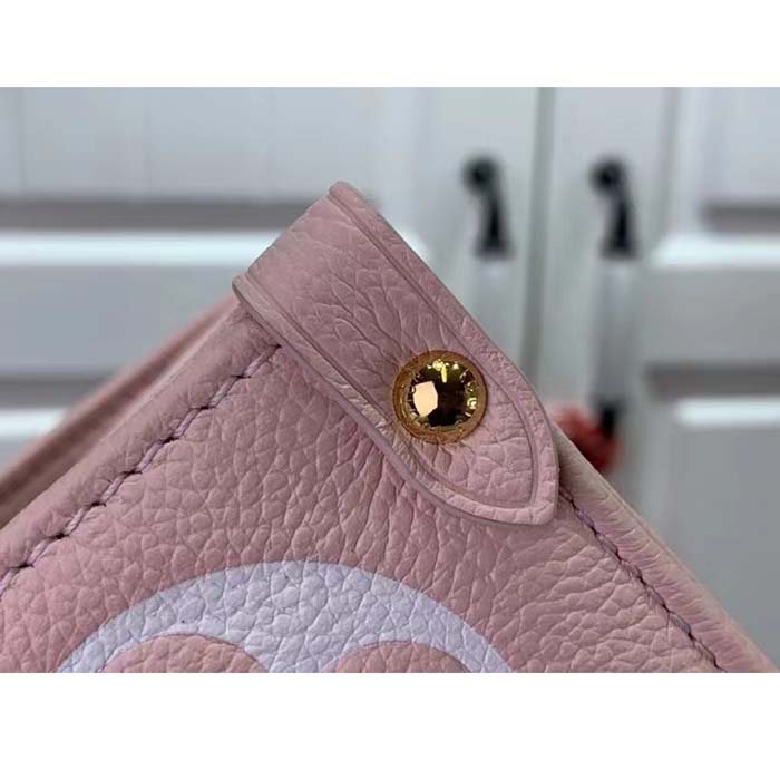 Louis Vuitton LV Women OnTheGo MM​ Gradient Pink Monogram Empreinte Embossed Cowhide Leather