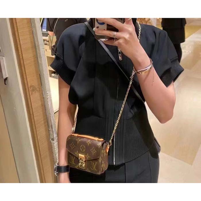 Louis Vuitton LV Women Micro Métis Bag Monogram Coated Canvas Cowhide Leather