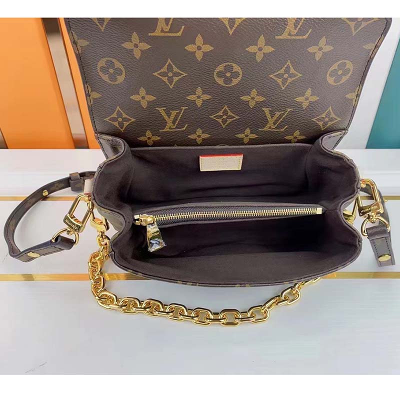 Louis Vuitton LV Women Pochette Métis East West Bag Brown Monogram Coated Canvas