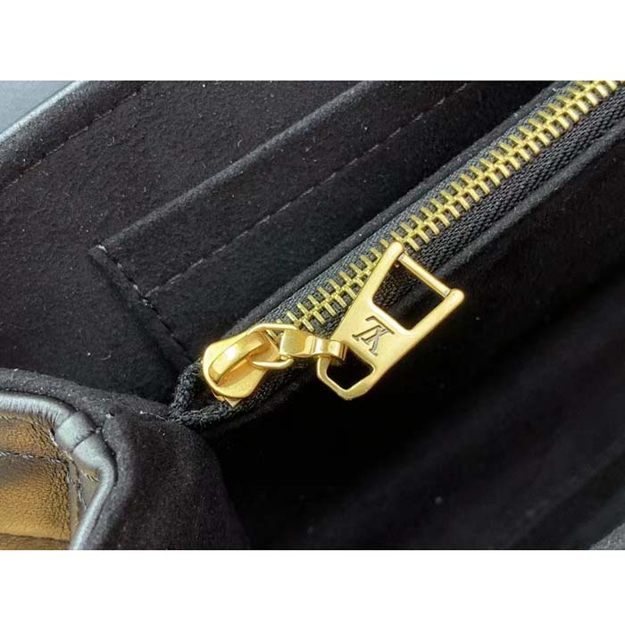 Louis Vuitton LV Women Hold Me Top-Handle Bag Black Smooth Cowhide Leather