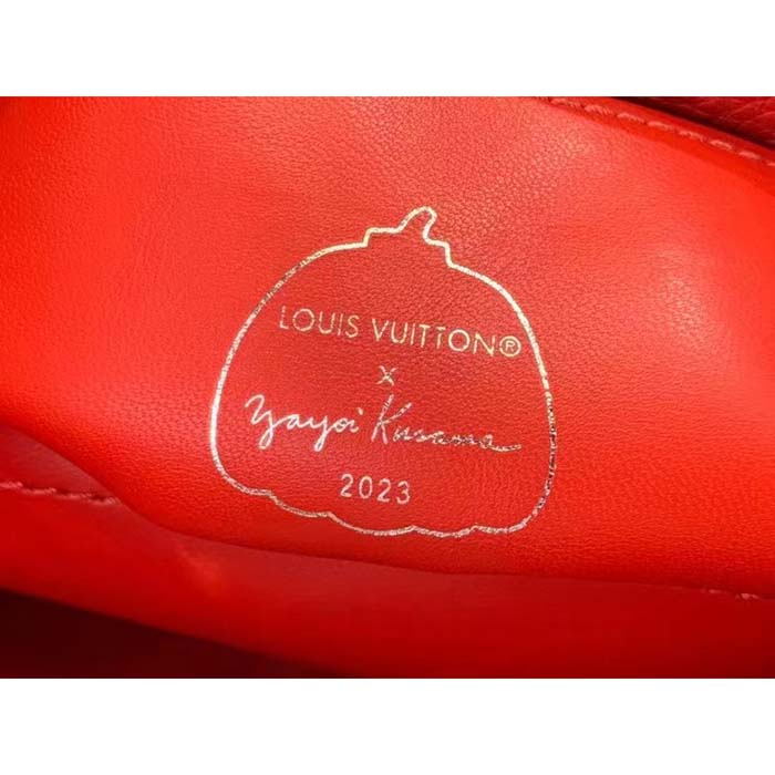 Louis Vuitton Women LV x YK Capucines Mini Red Taurillon Bull Calf Leather Infinity Dots Print
