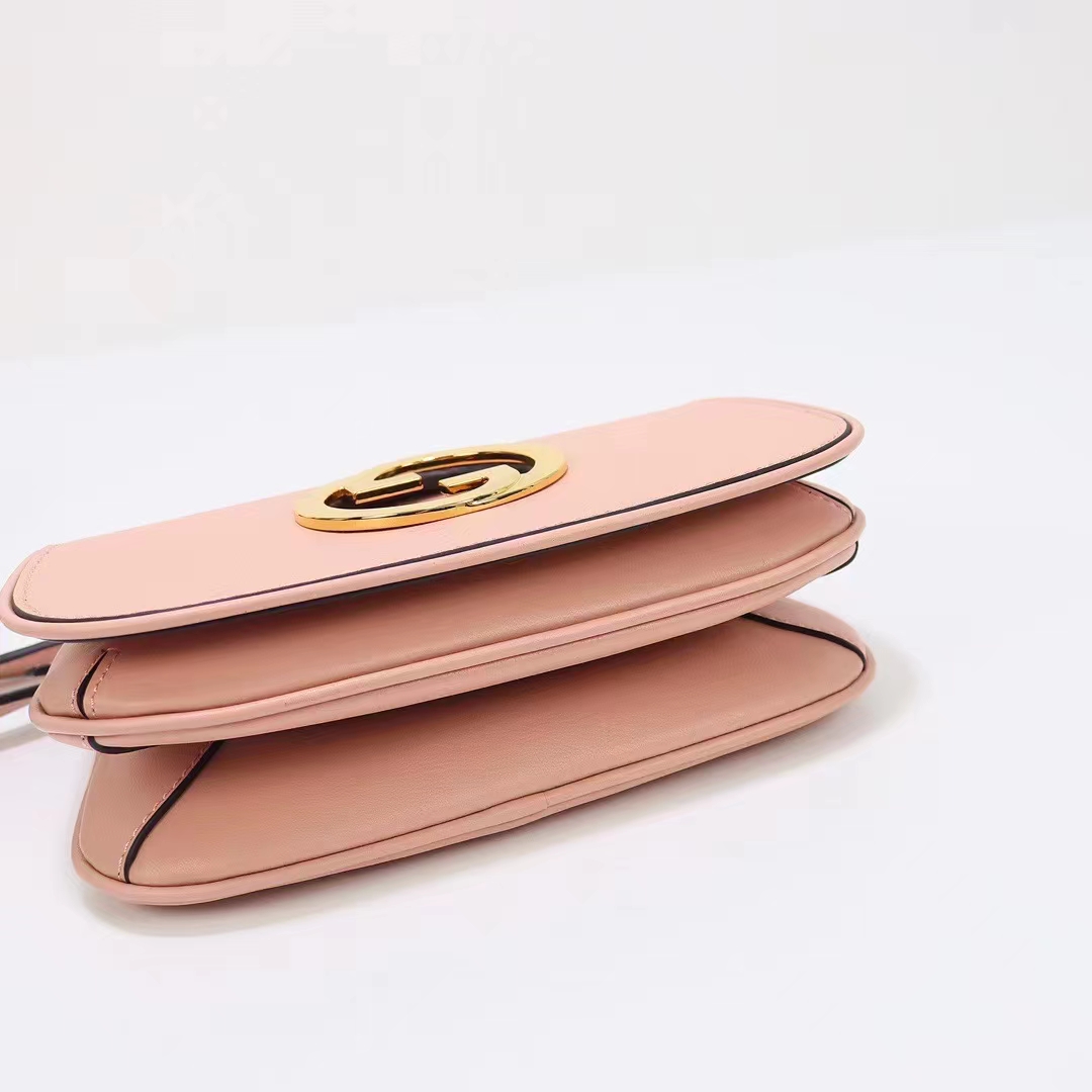 Gucci Women GG Blondie Mini Bag Light Pink Round Interlocking G