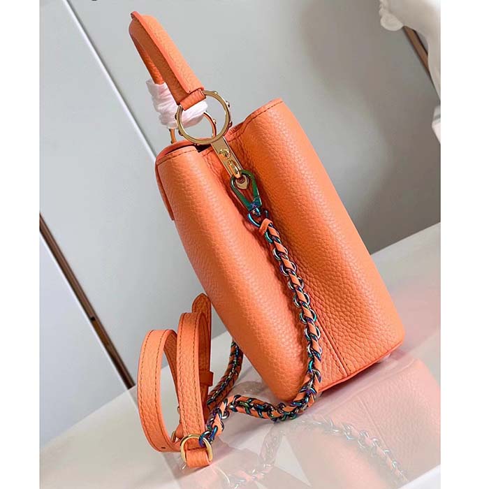 Louis Vuitton LV Women Capucines Mini Abricot Taurillon Leather Cowhide