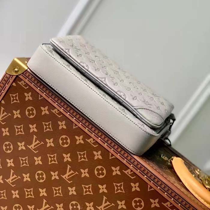 Louis Vuitton LV Unisex Trio Messenger Anthracite Gray Calf Leather Cowhide