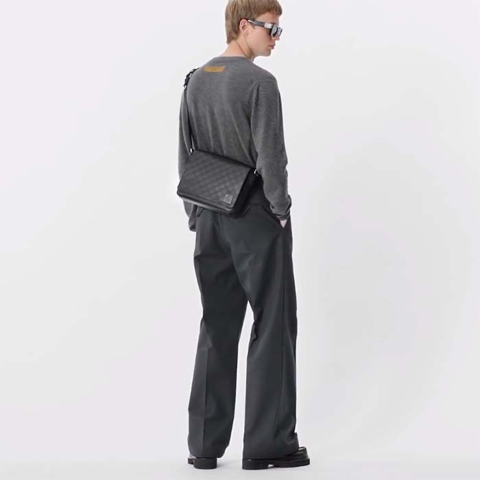 Louis Vuitton LV Unisex District PM Bag Black Damier Infini Cowhide Leather