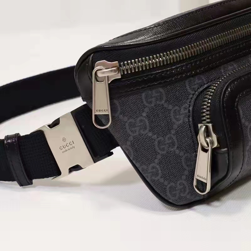 Gucci Unisex Belt bag Interlocking G Black GG Supreme Canvas