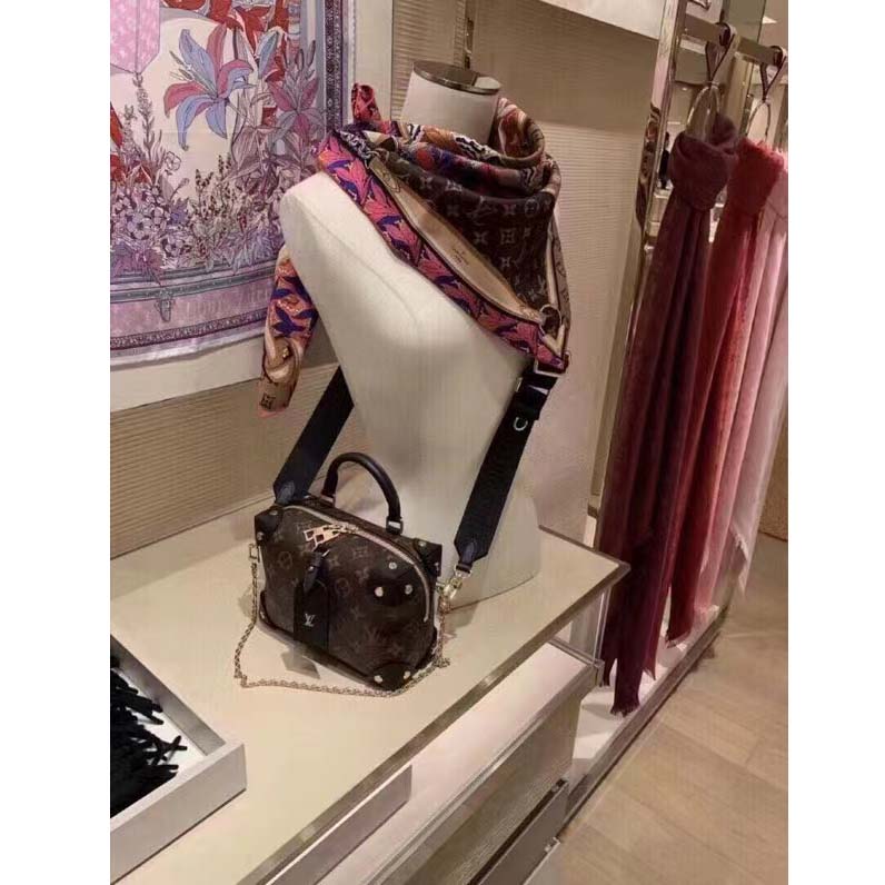 Louis Vuitton LV Women Petite Malle Souple Black Monogram Coated Canvas