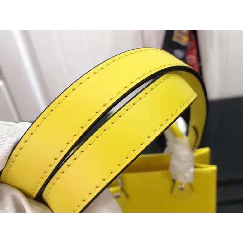 Louis Vuitton Unisex Petit Sac Plat Yellow Epi Embossed Supple Grained Cowhide