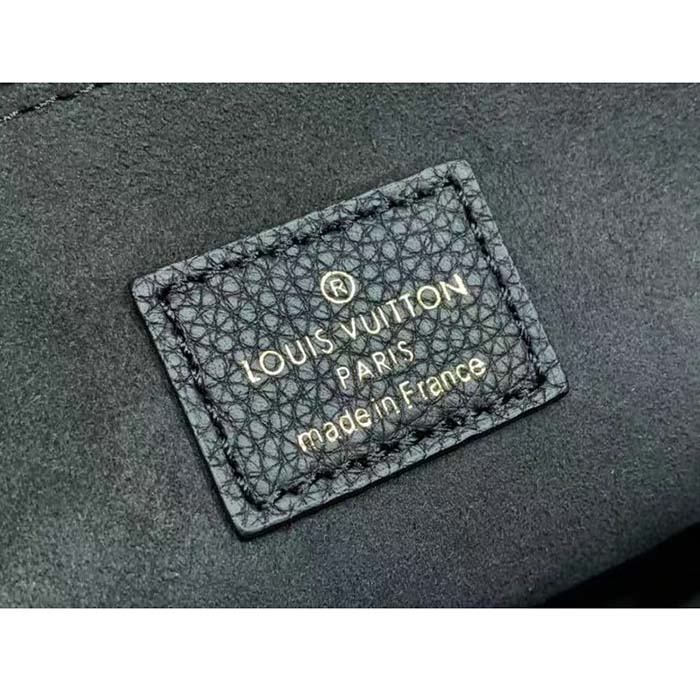 Louis Vuitton LV Women Lock Go Black Grained Calf Leather Microfiber Lining