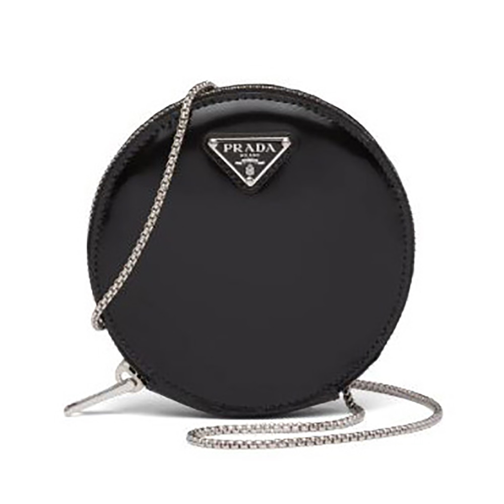 Prada Women Brushed Leather Mini-Pouch