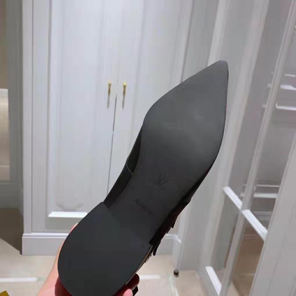 Louis Vuitton LV Women Jumble Flat Ankle Boot in Calf Leather and Patent Monogram Canvas-Black