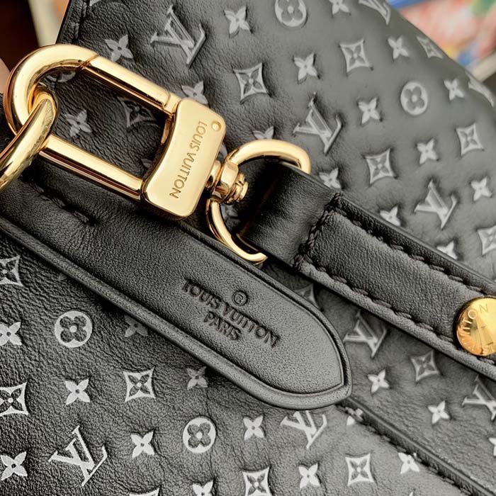 Louis Vuitton Women NeoNoé BB Bucket Bag Black Calfskin Monogram Flowers