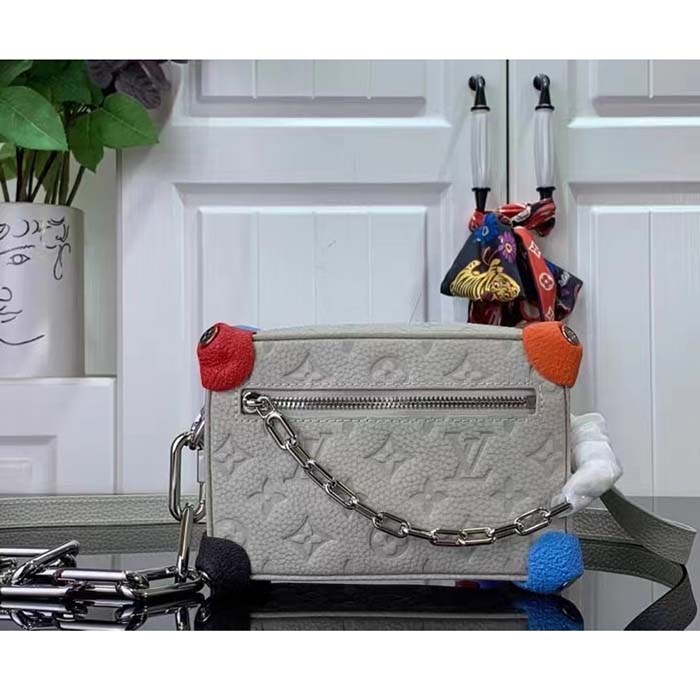 Louis Vuitton LV Unisex Mini Soft Trunk Chalk Taurillon Monogram Embossed Cowhide Leather