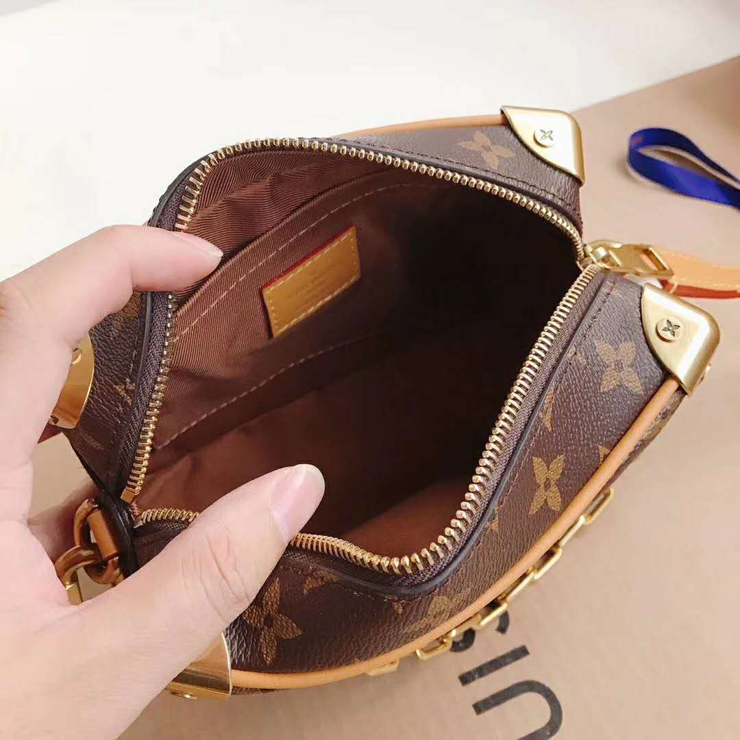 Louis Vuitton LV Unisex Mini Soft Trunk Bag in Monogram Coated Canvas-Brown