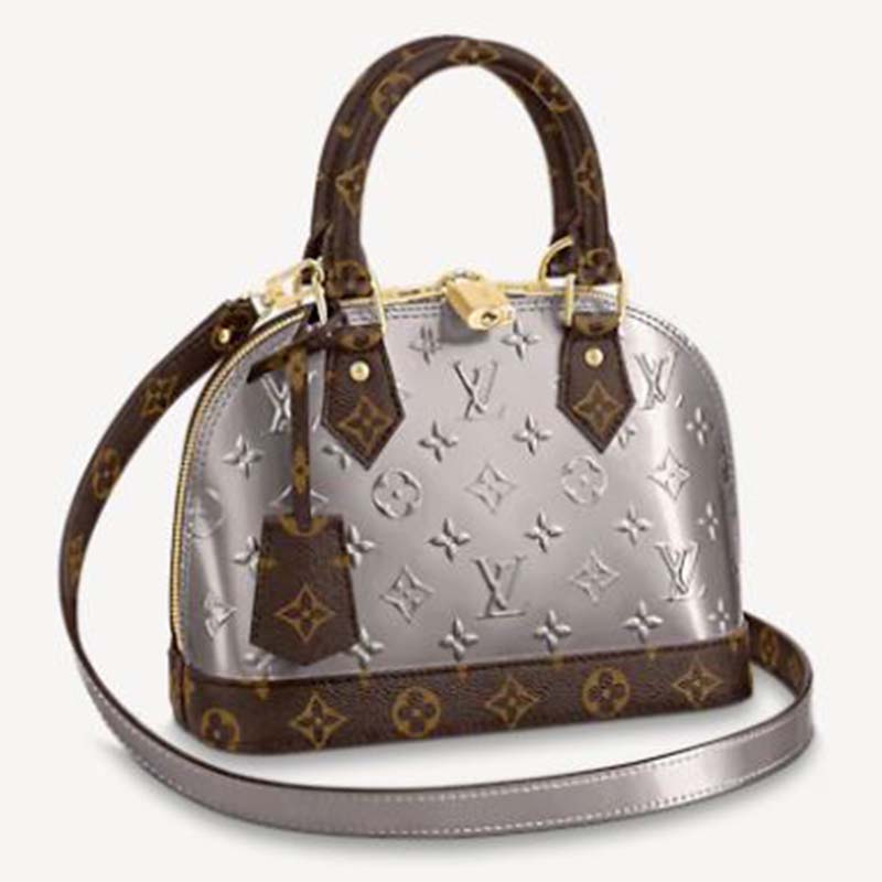 Louis Vuitton LV Women Alma BB Handbag Monogram Canvas Vernis Leather