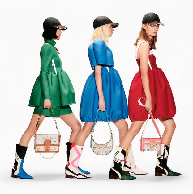 Louis Vuitton LV Women Loop Ecru Blue Since 1854 Jacquard Textile Cowhide Leather