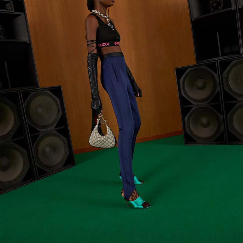 Gucci Women Attache Small Shoulder Bag Beige Blue GG Supreme Canvas