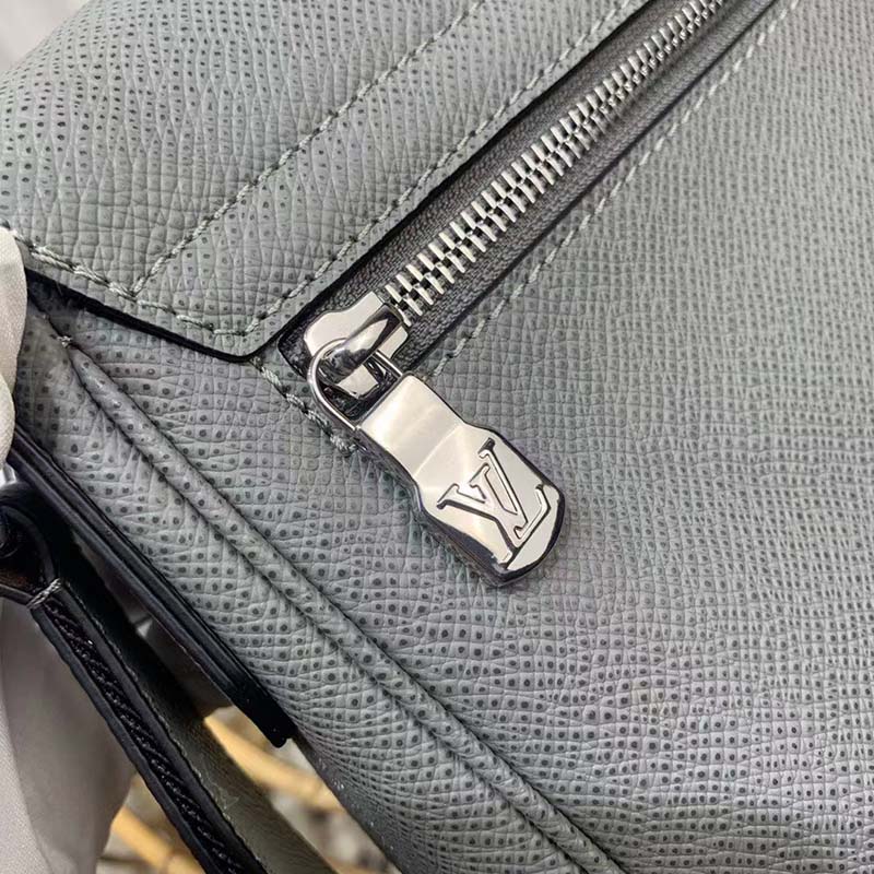 Louis Vuitton LV Men District PM Bag Glacier Taiga Cowhide Leather