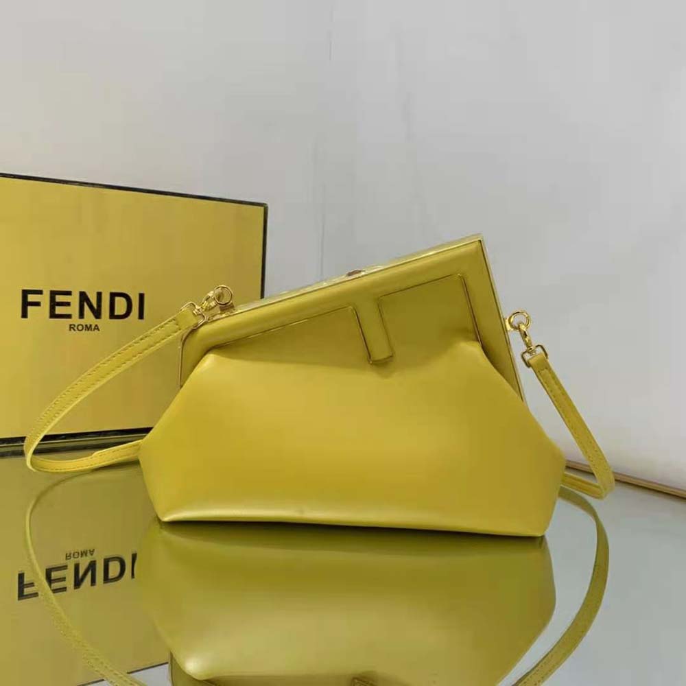 Fendi Women First Small Yellow Leather Bag