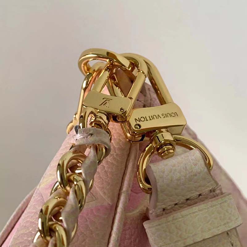 Louis Vuitton LV Women Multi Pochette Accessoires Pink Sprayed Embossed Grained Cowhide