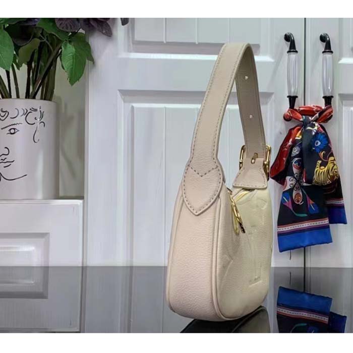 Louis Vuitton LV Women Mini Moon Cream Monogram Empreinte Embossed Supple Grained Cowhide Leather