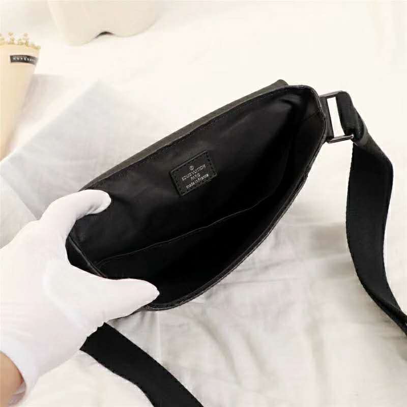 Louis Vuitton LV Men District PM Bag in Monogramme Eclipse Canvas-Grey