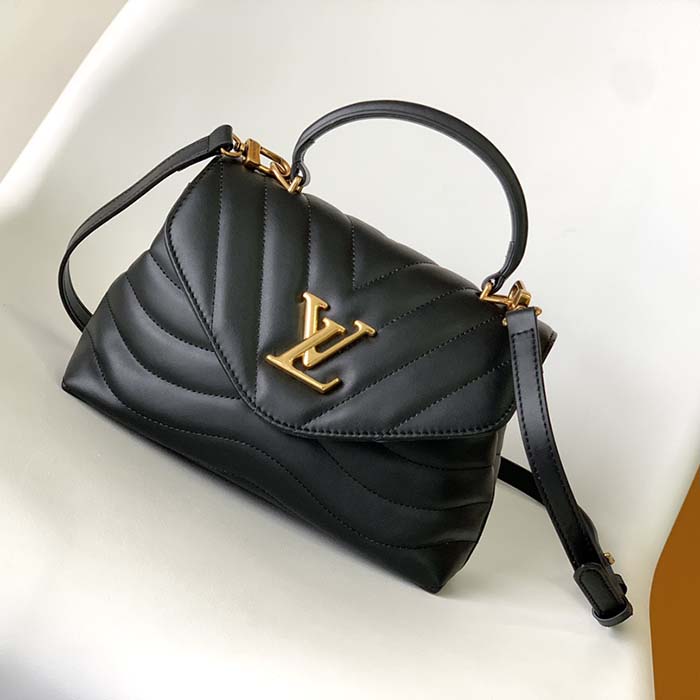 Louis Vuitton LV Women Hold Me Top-Handle Bag Black Smooth Cowhide Leather
