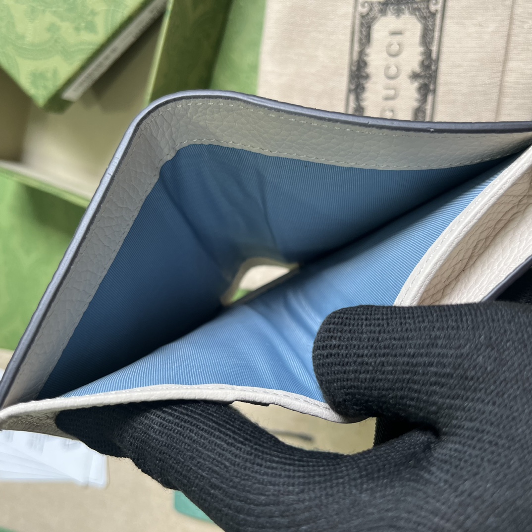 Gucci Unisex GG Wallet Interlocking G Python Bow Light Pink Leather Moiré Lining