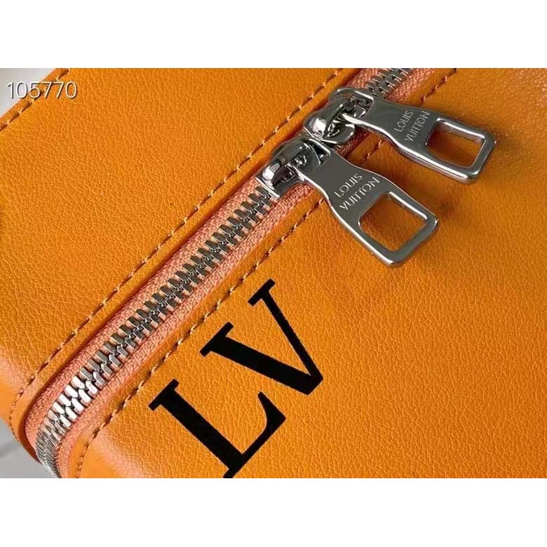 Louis Vuitton LV Men Vertical Soft Trunk Bag Saffron Yellow Cowhide Leather
