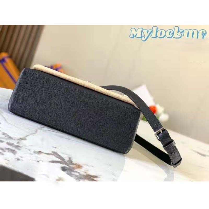 Louis Vuitton LV Women Mylockme Chain Bag Smokey Brown Soft Grained Calfskin