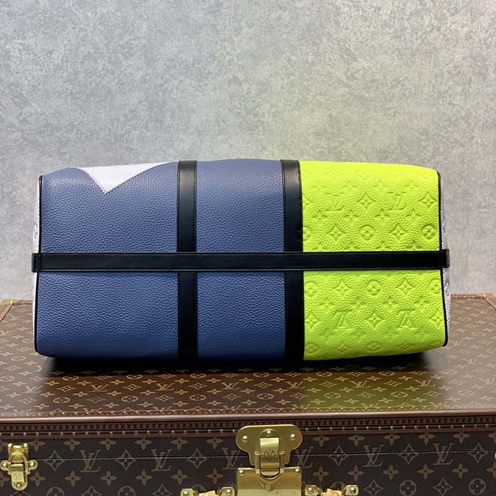 Louis Vuitton LV Unisex Keepall Bandoulière 50B Yellow Taurillon Cowhide Leather