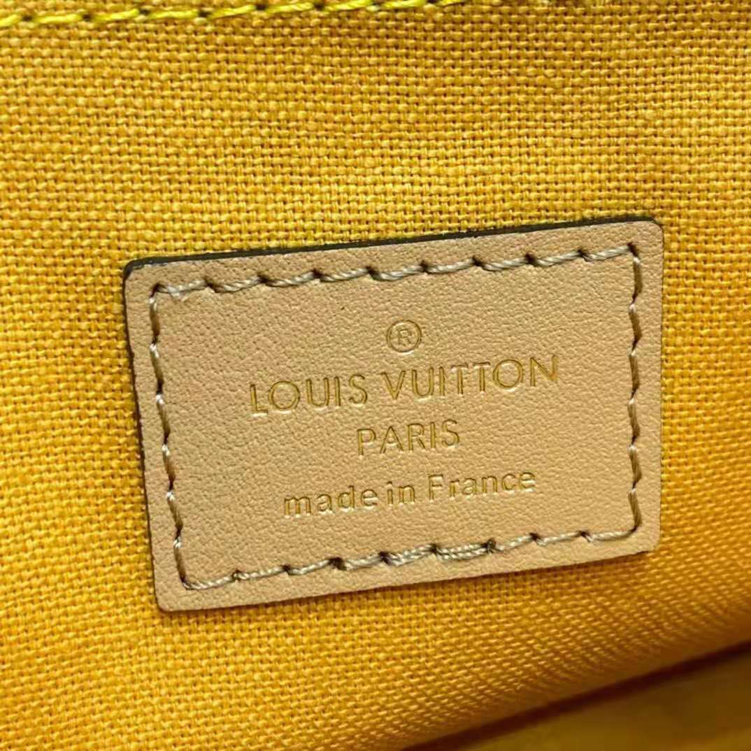 Louis Vuitton LV Women Croisette Hand Bag Pink Damier Azur Coated Canvas