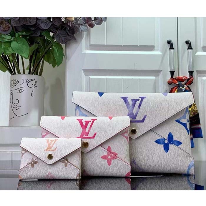 Louis Vuitton LV Unisex Kirigami Pochette Monogram Coated Canvas Printed Grained Cowhide Leather