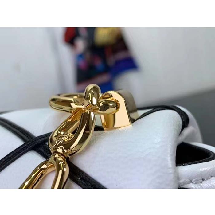 Louis Vuitton LV Women Pico GO-14 Black White Lambskin Cowhide Leather