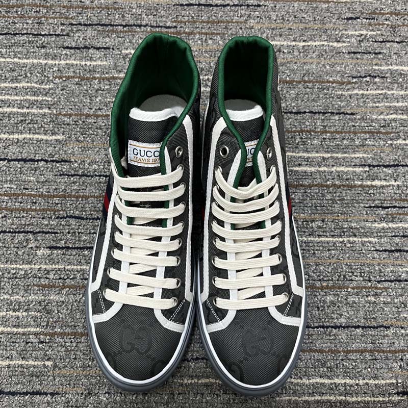 Gucci Men Off The Grid High Top Gucci Tennis 1977 Rubber Sole Flat 2 Cm Heel