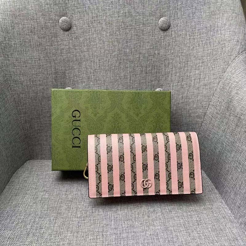 Gucci Women Double G Mini Bag Enamel Ice Cream GG Supreme Canvas