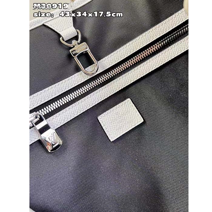 Louis Vuitton Unisex Weekend Tote NM Optic White Monogram Coated Canvas Taiga Cowhide