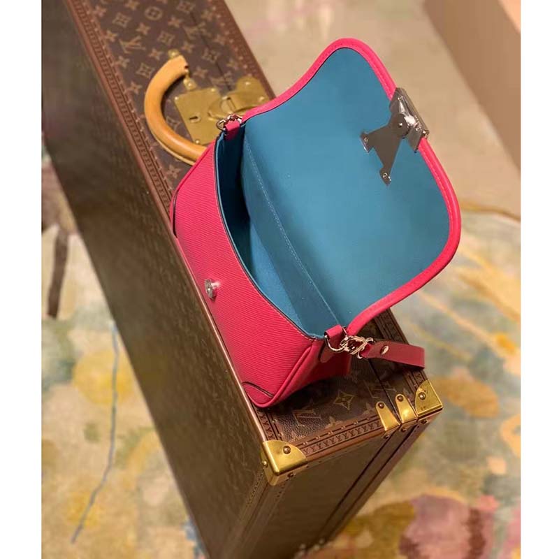 Louis Vuitton LV Women Buci Crossbody Pink Epi Grained Smooth Cowhide Leather