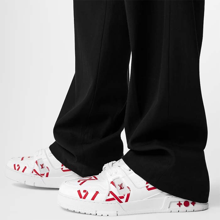 Louis Vuitton Unisex LV Trainer Sneaker Red Mix Sustainable Materials Recycled Polyester