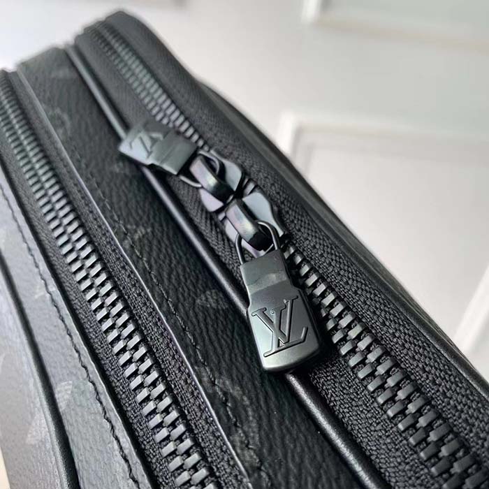 Louis Vuitton LV Unisex Nano Alpha Monogram Eclipse Coated Canvas Cowhide Leather