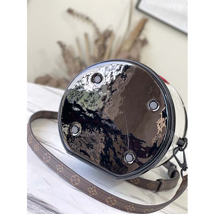 Louis Vuitton LV Unisex Cannes Handbag White Patent Calfskin Leather